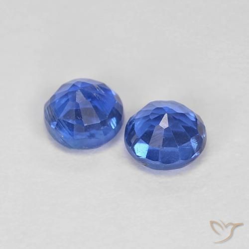Pedras preciosas de Dianita Azul Azure Profundo natural de 0.61 ct, Redondo, VS