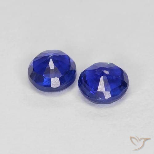 Pedras preciosas de Dianita Azul-marinho natural de 0.58 ct, Redondo, VS