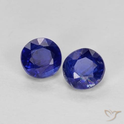 Pedras preciosas de Dianita Azul marinho intenso natural de 0.66 ct, Redondo, VS