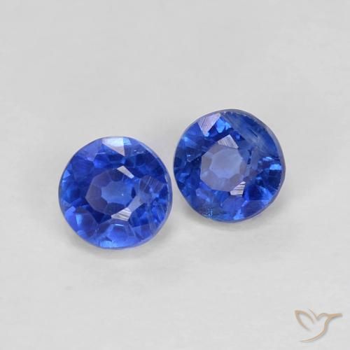 0.63ctw Natural Azul-marinho Dianita, Redondo, VS