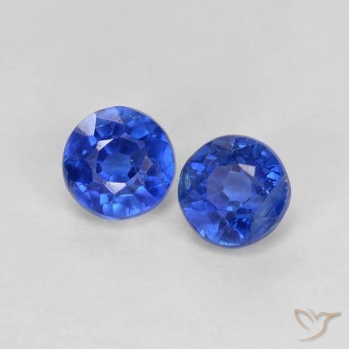 Pedras preciosas de Dianita Azul-marinho natural de 0.63 ct, Redondo, VS
