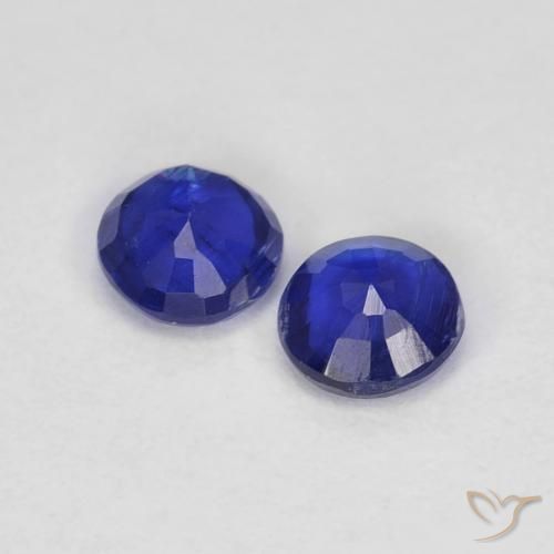 Pedras preciosas de Dianita Azul profundo natural de 0.44 ct, Redondo, VS-SI
