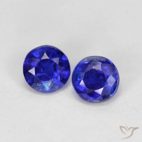 0.51ctw Natural Azul-marinho Dianita, Redondo, VS-SI