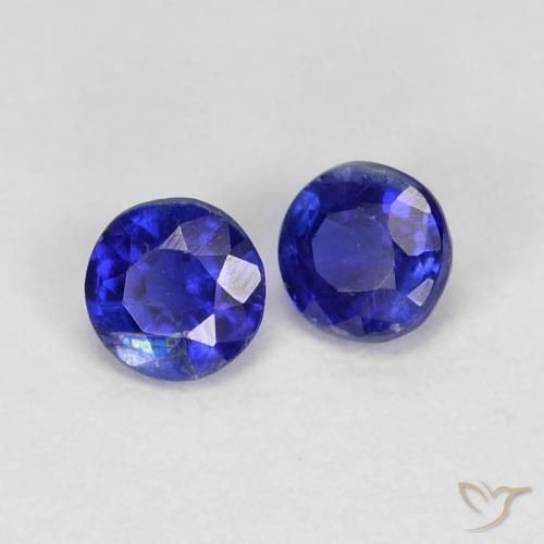 Pedras preciosas de Dianita Azul-marinho natural de 0.51 ct, Redondo, VS-SI