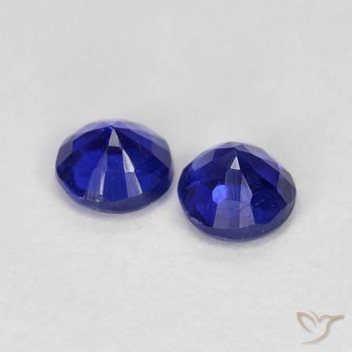 Pedras preciosas de Dianita Azul-marinho natural de 0.51 ct, Redondo, VS-SI