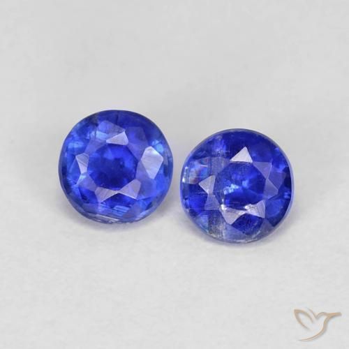 0.49ctw Natural Azul escuro Dianita, Redondo, VS-SI