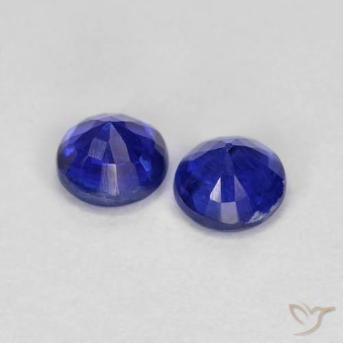 Pedras preciosas de Dianita Azul escuro natural de 0.49 ct, Redondo, VS-SI