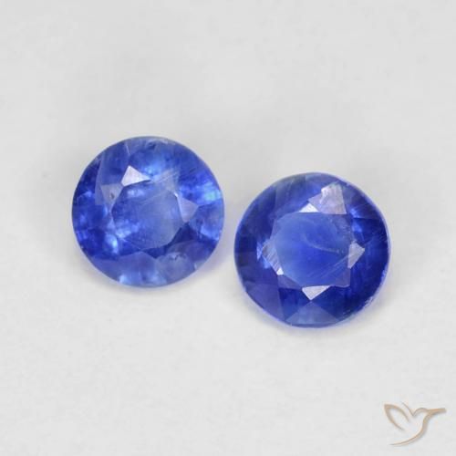 0.45ctw Natural Azul escuro Dianita, Redondo, VS-SI
