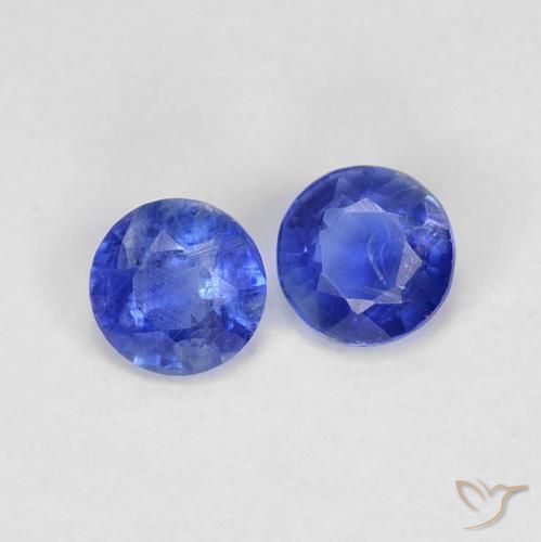 Pedras preciosas de Dianita Azul escuro natural de 0.45 ct, Redondo, VS-SI
