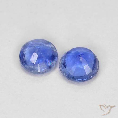 Pedras preciosas de Dianita Azul escuro natural de 0.45 ct, Redondo, VS-SI