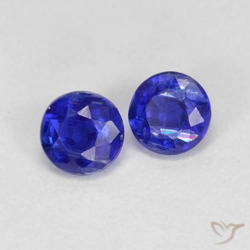 Pedras preciosas de Dianita Azul escuro natural de 0.55 ct, Redondo, VS