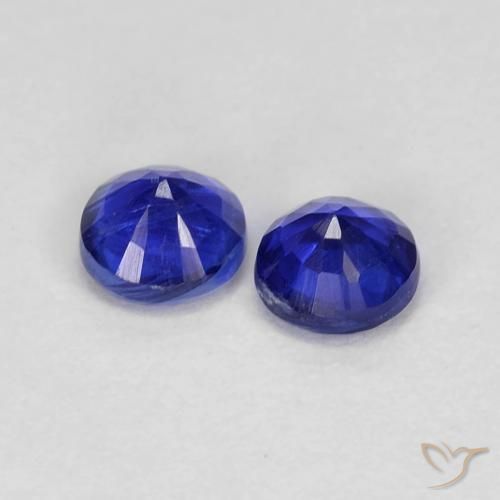 Pedras preciosas de Dianita Azul escuro natural de 0.55 ct, Redondo, VS