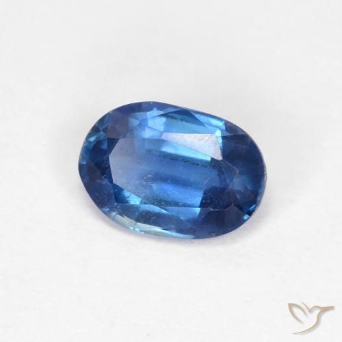 Dianita azul marinho claro Natural 0.87ct, oval, VS