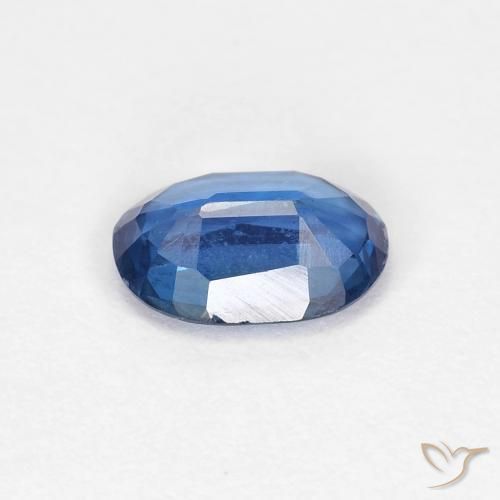 Dianita azul marinho claro Natural 0.87ct, oval, VS