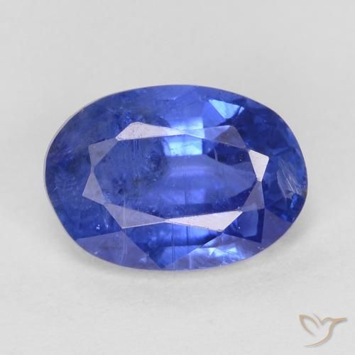 0.91ct Natural Azul escuro Dianita, oval, SI