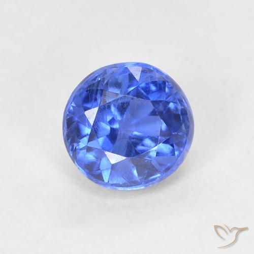 0.78ct Natural Azul escuro Dianita, Redondo, VS-SI