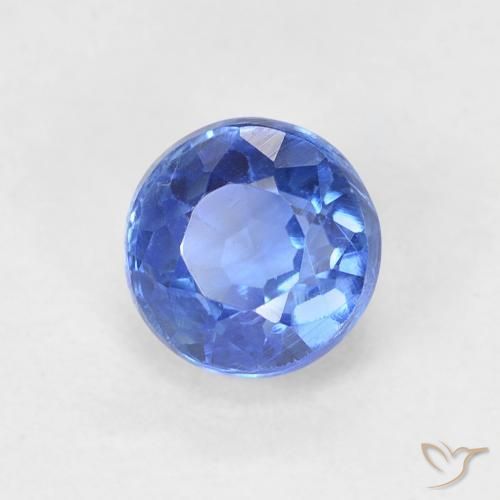 Dianita Azul escuro Natural 0.91ct, Redondo, VS