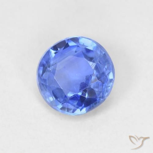 0.62ct Natural azul marinho claro Dianita, Redondo, VS-SI