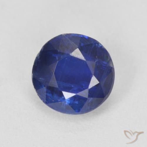0.78ct Natural Azul profundo Dianita, Redondo, VS