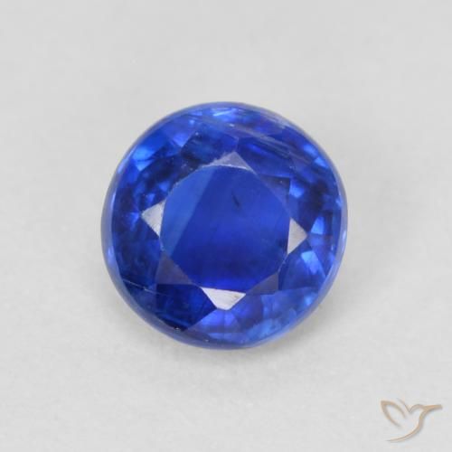 0.70ct Natural Azul escuro Dianita, Redondo, VS-SI