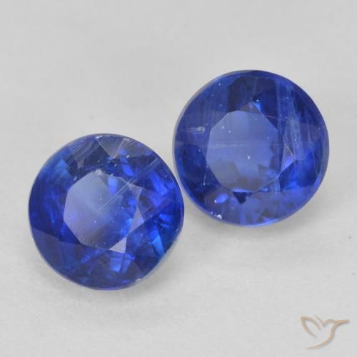 Pedras preciosas de Dianita Azul escuro natural de 1.63 ct, Redondo, VS-SI