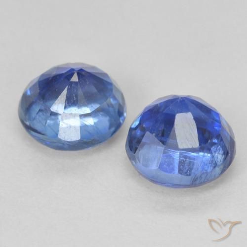Pedras preciosas de Dianita Azul escuro natural de 1.63 ct, Redondo, VS-SI