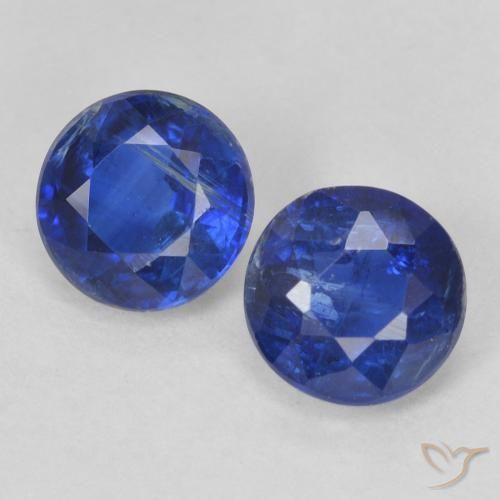 1.44ctw Natural Azul profundo Dianita, Redondo, VS-SI
