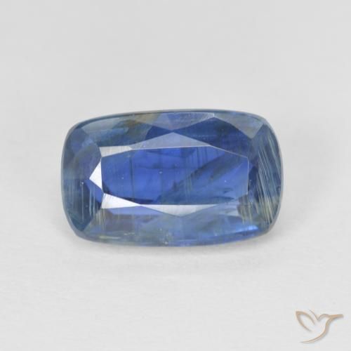 3.07ct Natural Azul escuro Dianita, Almofada, SI