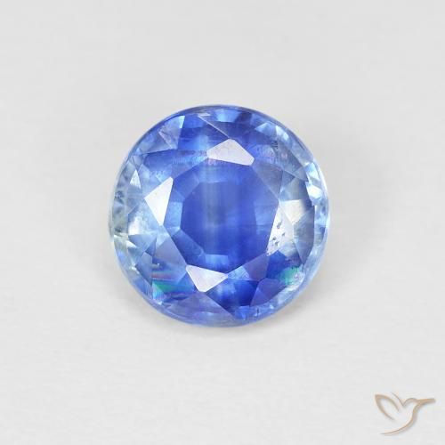 0.95ct Natural Bebê azul Dianita, Redondo, SI