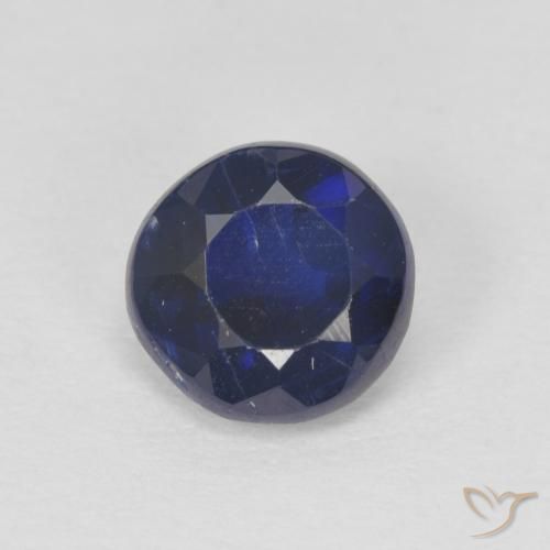 1.03ct Natural Azul escuro Dianita, Redondo, SI