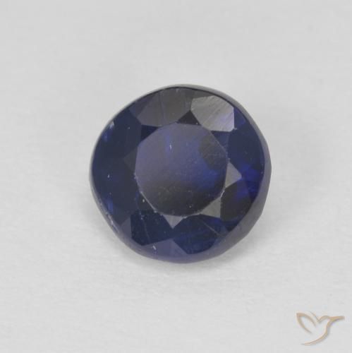 Dianita Azul escuro Natural 1.03ct, Redondo, SI