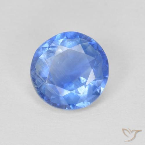 0.95ct Natural azul marinho claro Dianita, Redondo, SI