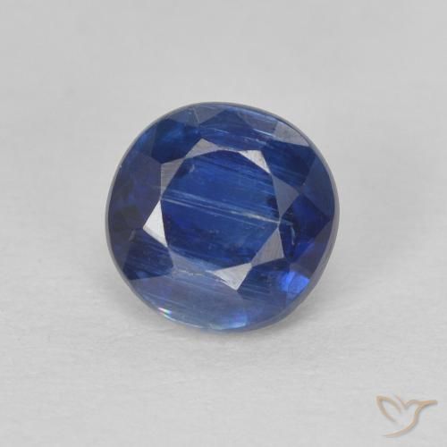 1.19ct Natural Azul escuro Dianita, Redondo, SI