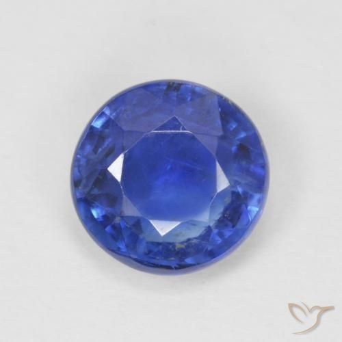0.99ct Natural Azul escuro Dianita, Redondo, SI