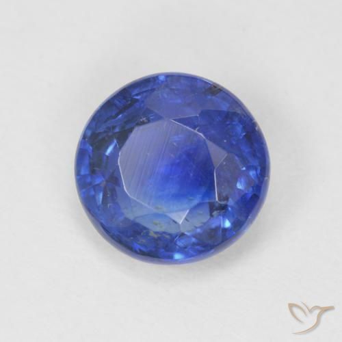 Cianita Azul escuro Natural 0,99ct, Corte Redondo, SI