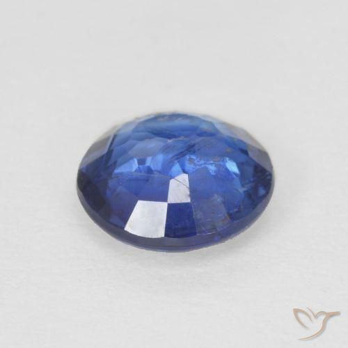 Cianita Azul escuro Natural 0,99ct, Corte Redondo, SI