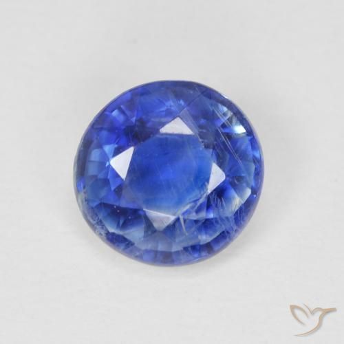 0.85ct Natural Azul profundo Dianita, Redondo, SI