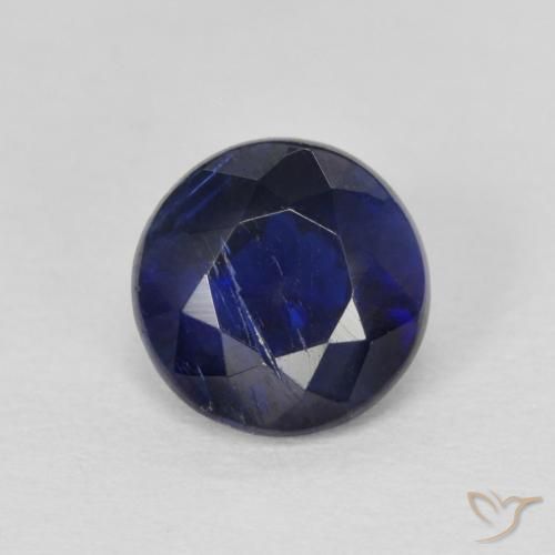 0.97ct Natural Azul profundo Dianita, Redondo, SI