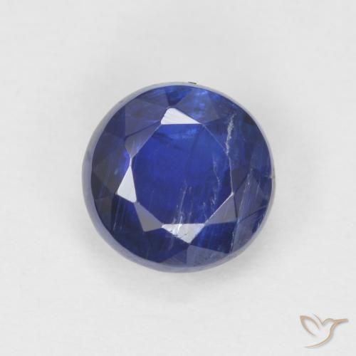 1.24ct Natural Azul escuro Dianita, Redondo, SI