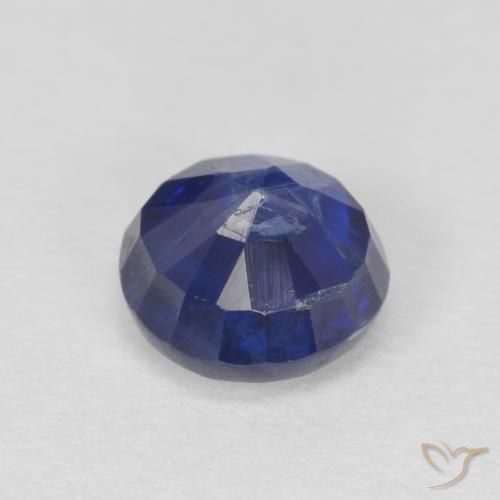 Dianita Azul escuro Natural 1.24ct, Redondo, SI