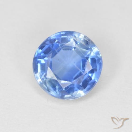 0.97ct Natural azul marinho claro Dianita, Redondo, SI