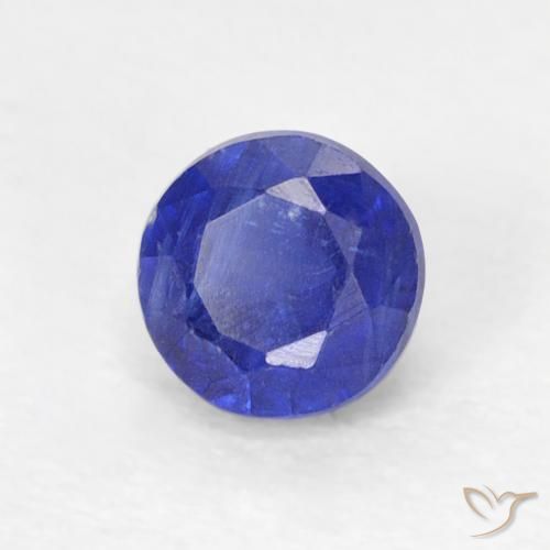 Dianita Azul marinho intenso Natural 0.34ct, Redondo, VVS-VS