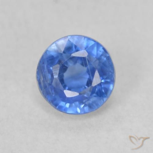 0.33ct Natural azul marinho claro Dianita, Redondo, VS-SI