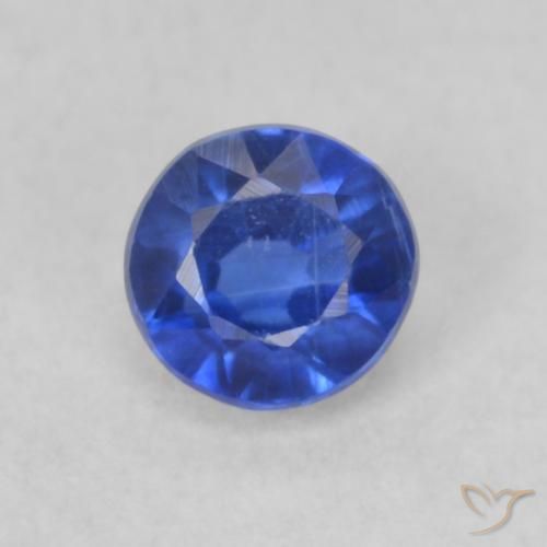 0.36ct Natural Azul escuro Dianita, Redondo, VS