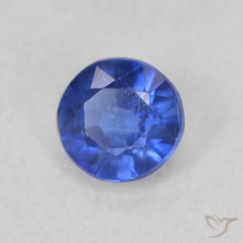 Dianita Azul escuro Natural 0.36ct, Redondo, VS