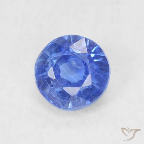 0.30ct Natural azul marinho claro Dianita, Redondo, VS