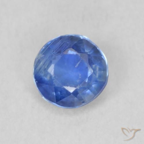 0.28ct Natural Azul escuro Dianita, Redondo, VS