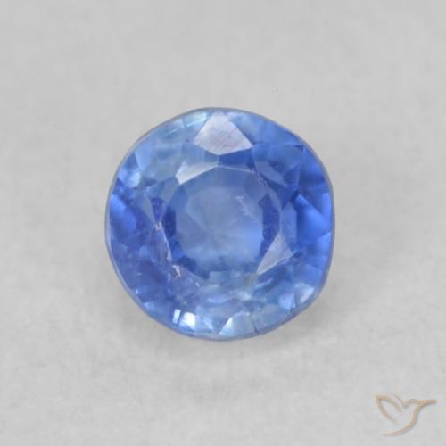 0.33ct Natural azul marinho claro Dianita, Redondo, VS