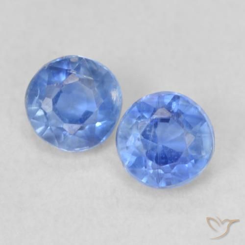 Pedras preciosas de Dianita azul marinho claro natural de 0.60 ct, Redondo, VS-SI