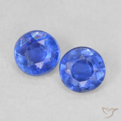 0.48ctw Natural Azul-marinho Dianita, Redondo, VS-SI